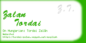 zalan tordai business card