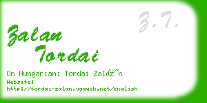 zalan tordai business card